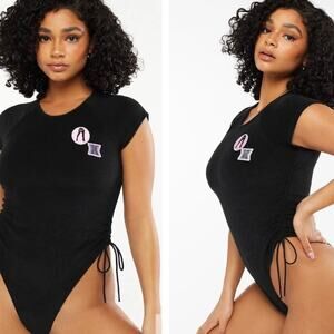 Savage x Fenty Terrycloth Thong Bodysuit Small Goth Grunge Feminine Novelty